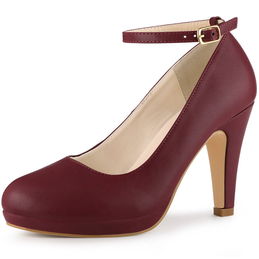 Women Mary Jane Pumps Ankle Strap Stiletto High Heel Pumps