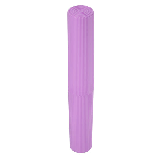 1 Pc Vertical Stripe Plastic Toothbrush Case for Travel 7.87"x1.18" Purple
