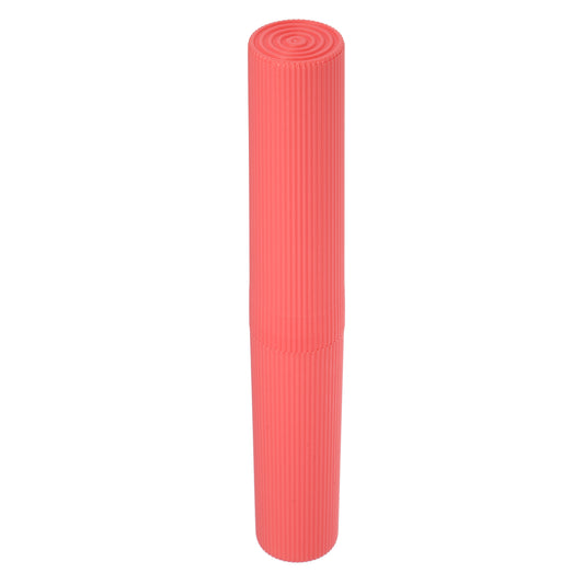 1 Pc Vertical Stripe Plastic Toothbrush Case for Travel 7.87"x1.18" Red