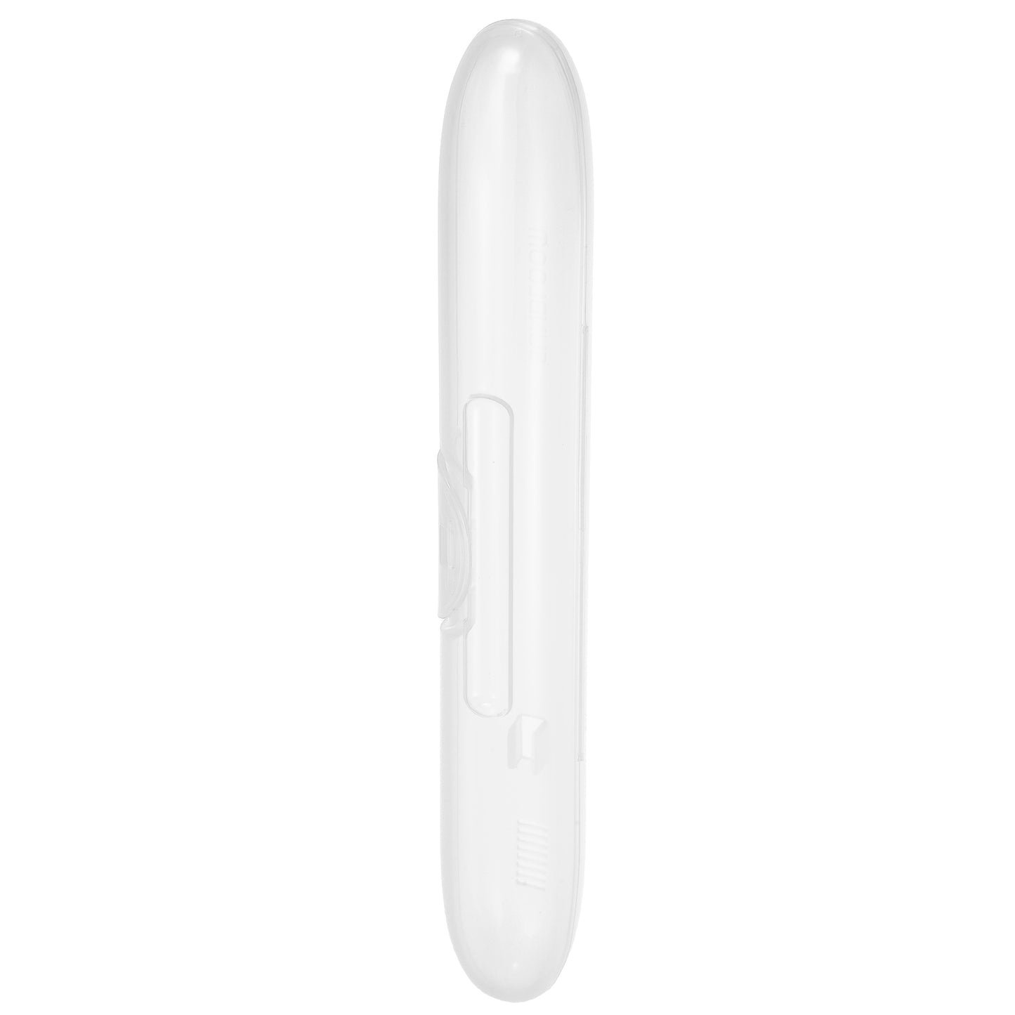 Estuche portátil para cepillos de dientes, de plástico, para viaje, 21,5 x 3 x 2,9 cm, transparente