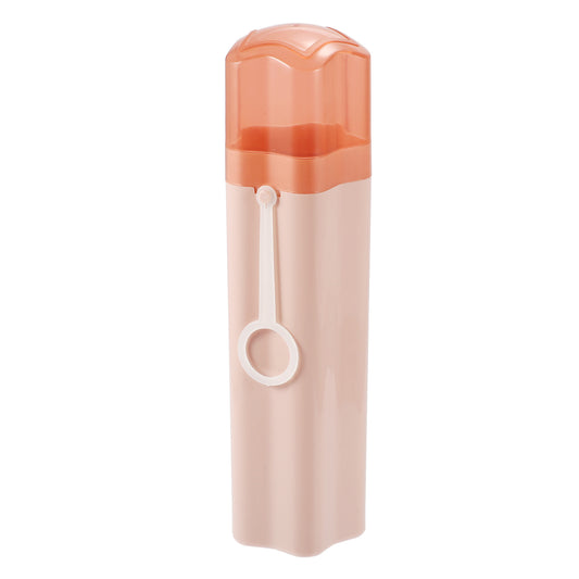 1 Pc Portable Toothbrush Cases with Cups for Travel Camping, 8.07"x2.20"x2.20" Pink
