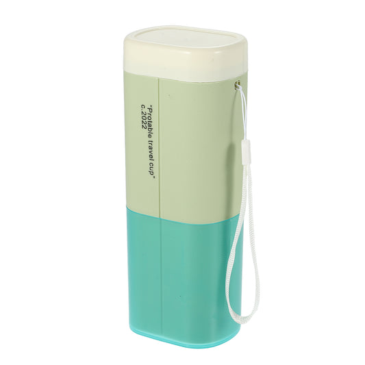 1 Pc Large Capacity Toothbrush Case with Cups for Travel Business 7.87"x3.07"x2.28" Green