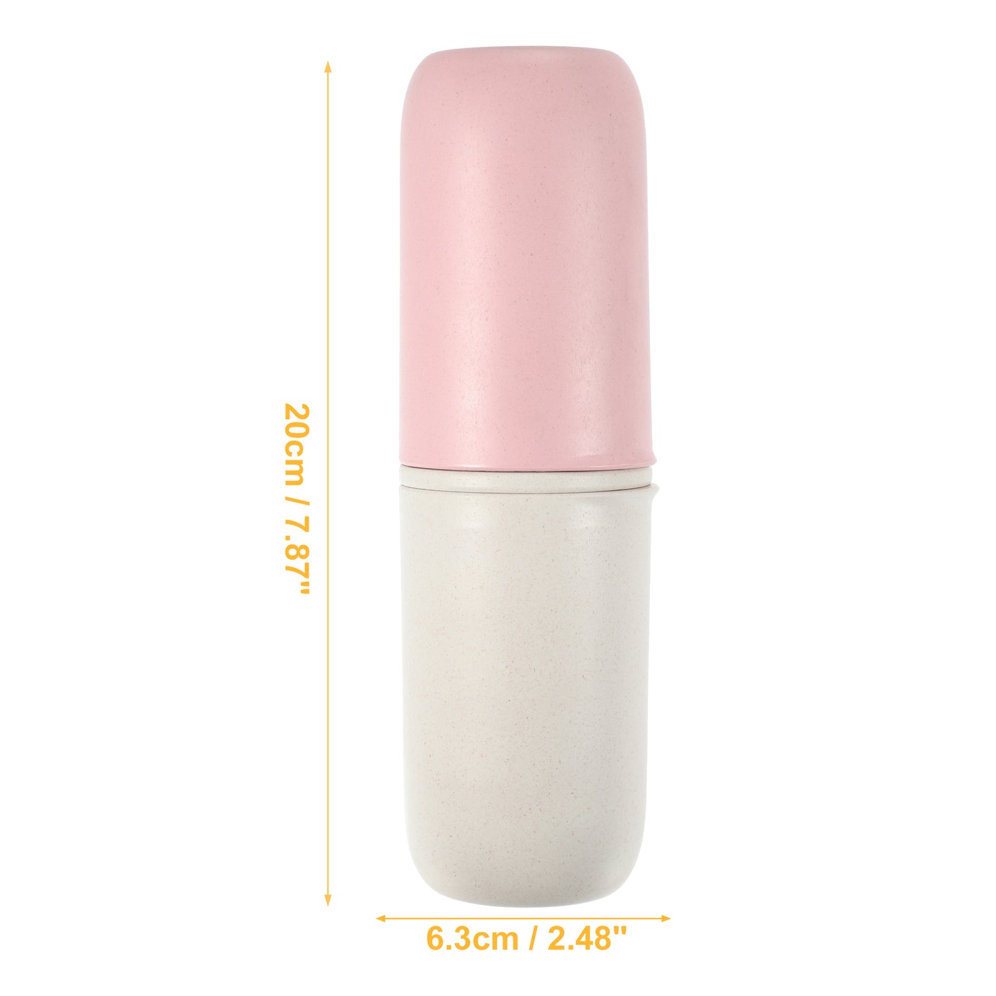 1 Pc Portable Traveling Toothbrush Holders Case, 7.87"x2.48"x2.36" Pink
