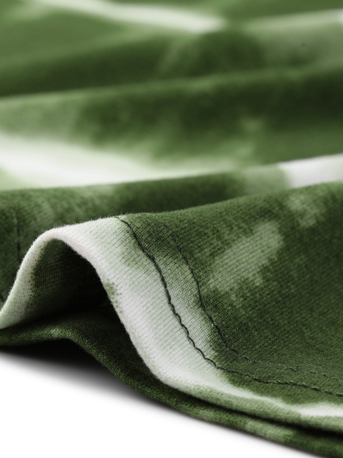 Vestidos casuales de verano con cuello en V y manga corta con efecto tie-dye para mujer, tallas grandes