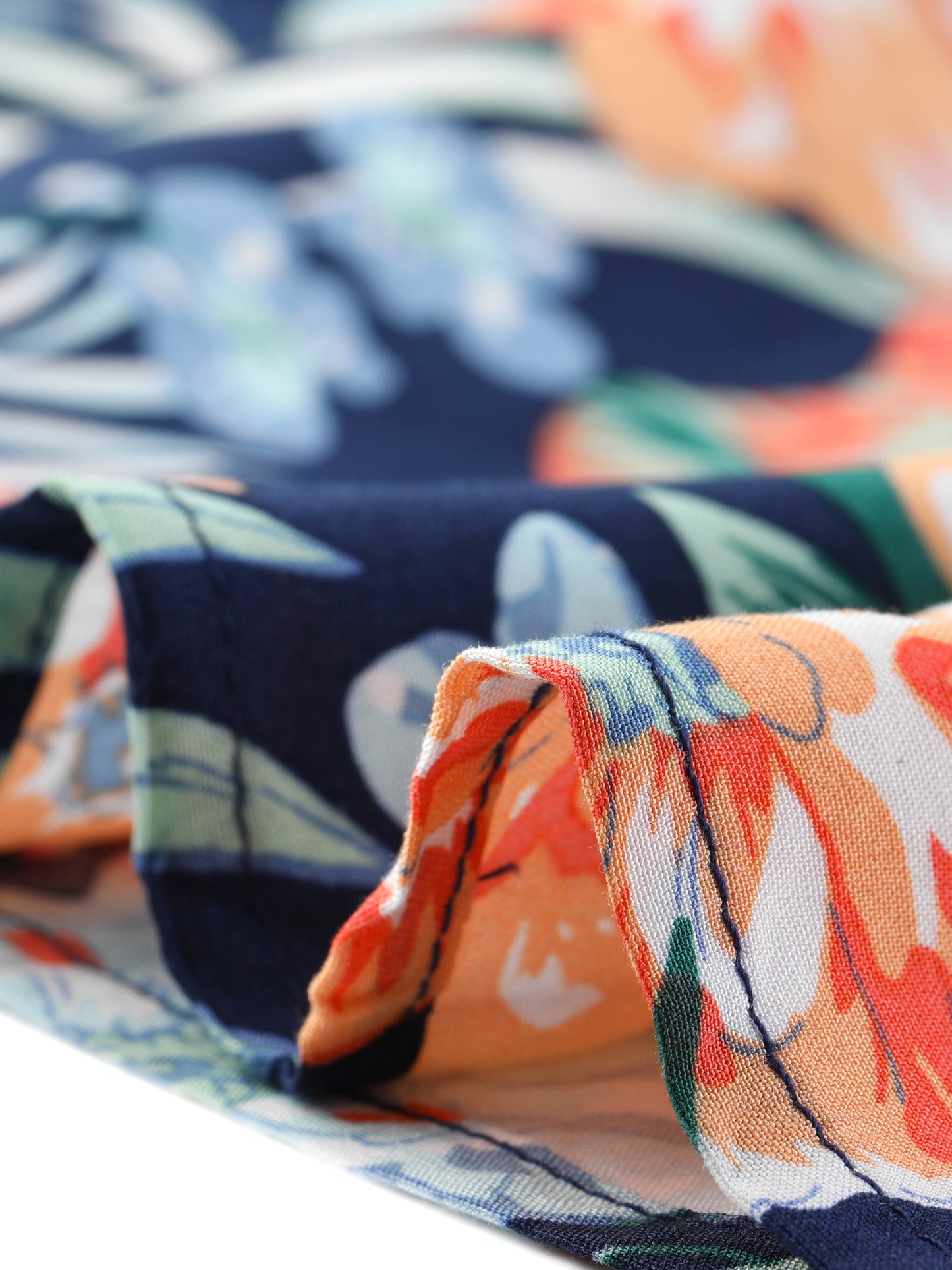 Women's Summer Beach Ruched Split Thigh Tropical Skirt