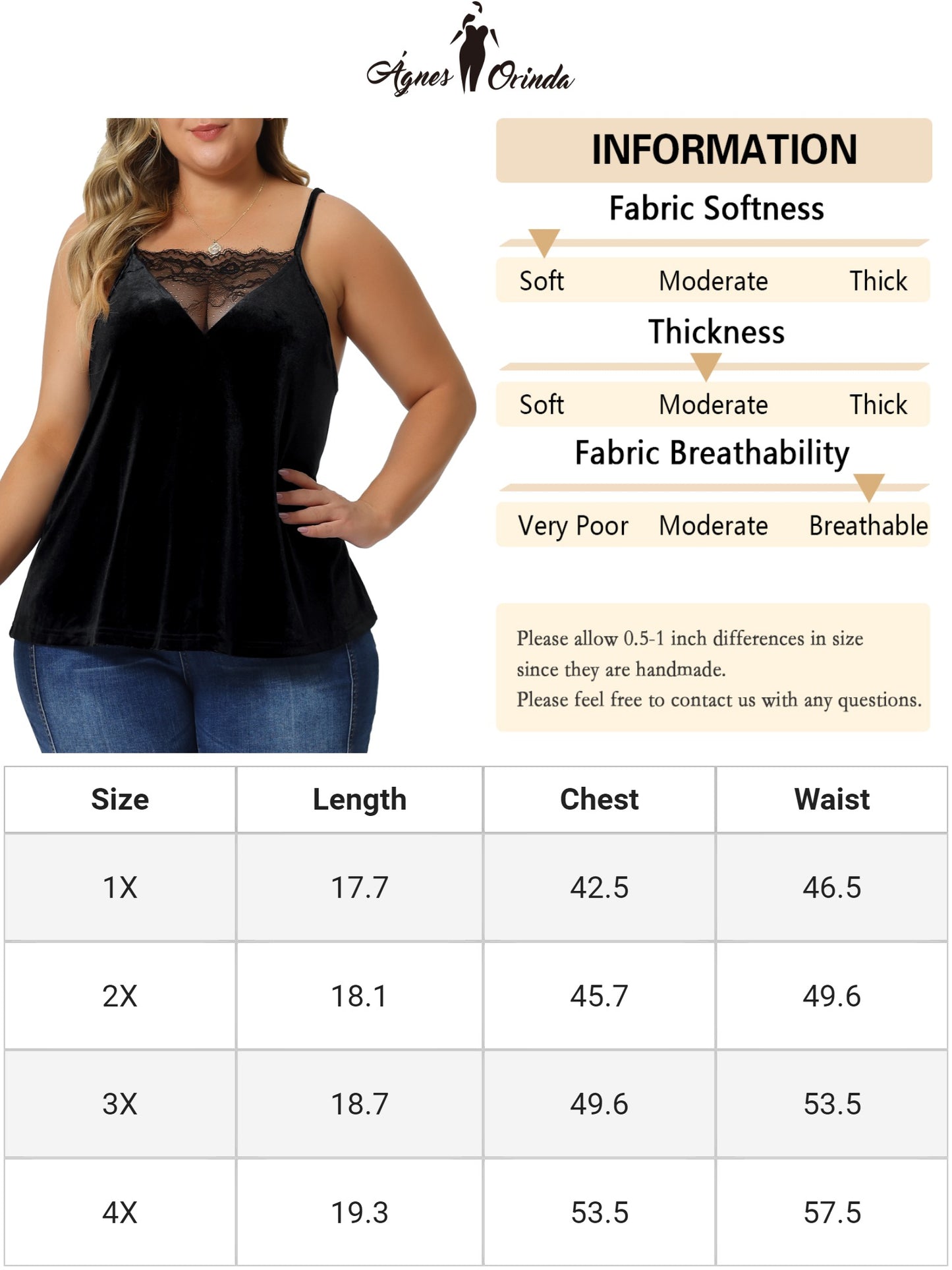 Camisola de terciopelo sexy de talla grande para mujer, camisola de encaje con escote en V profundo sin mangas, camiseta holgada sin mangas