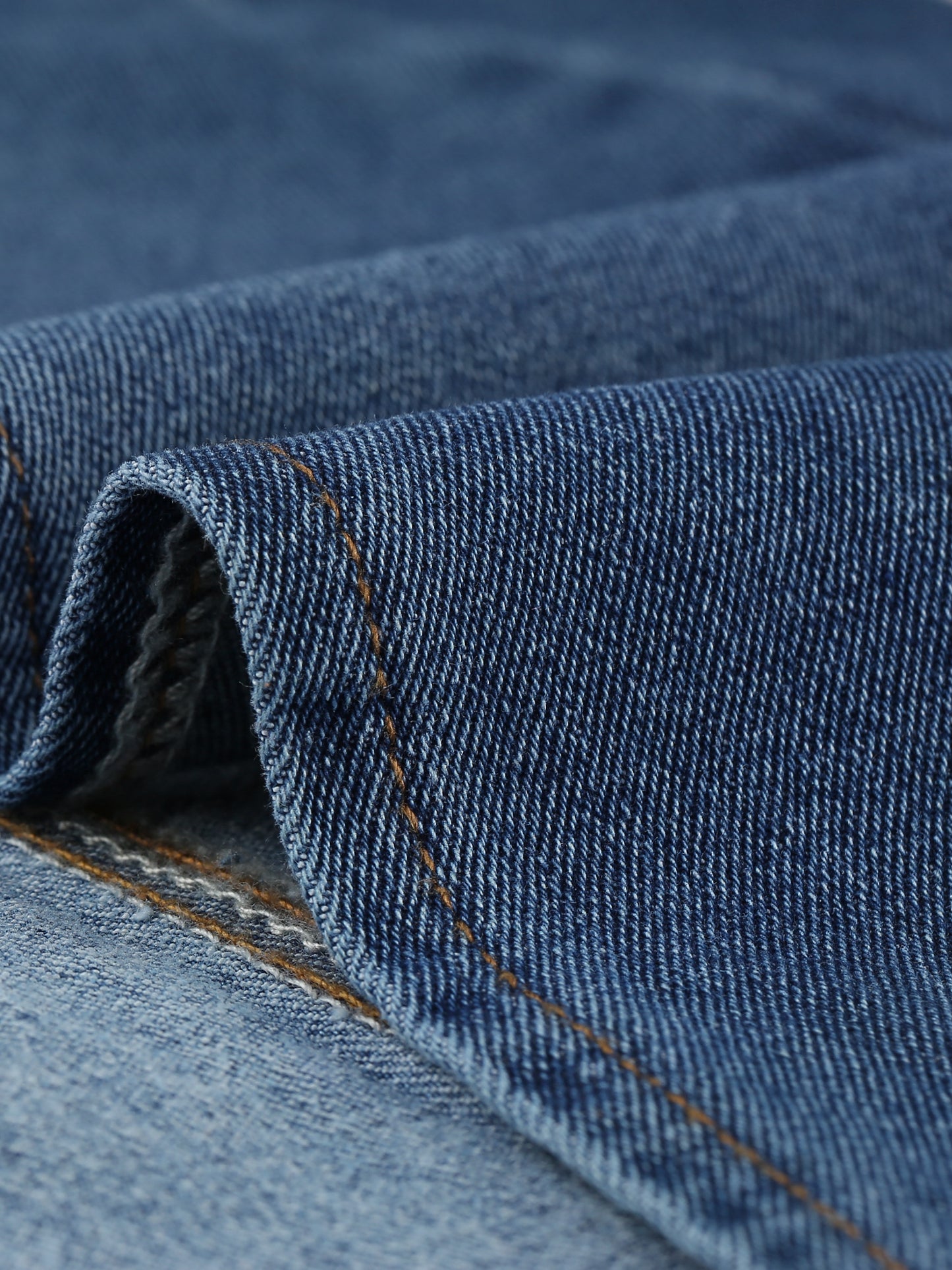 Falda vaquera informal de cintura alta con abertura frontal para mujer