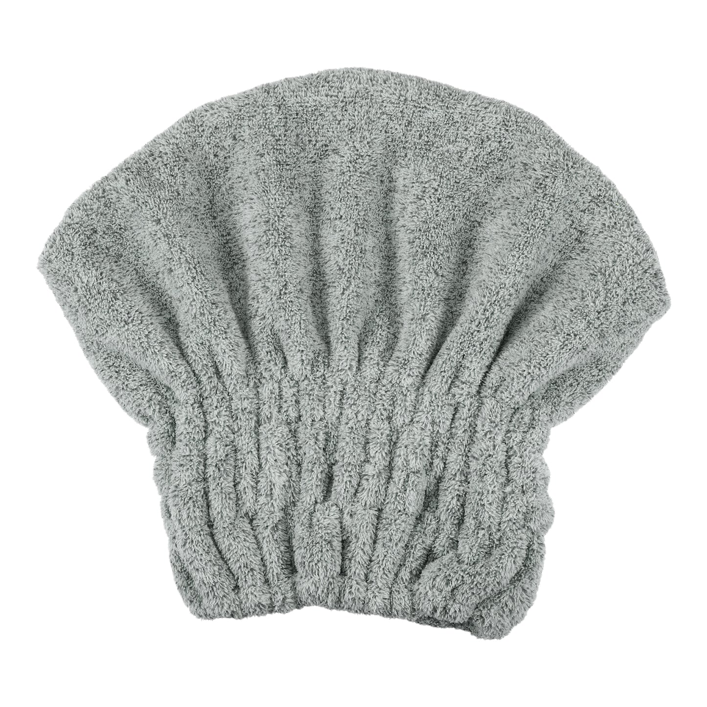 Charcoal Fiber Hair Drying Towel Strong Absorbent Lightweight Dry Cap Gray
