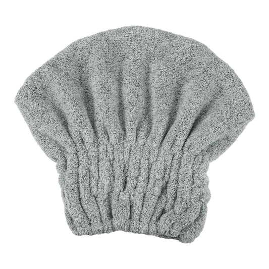 Charcoal Fiber Hair Drying Towel Strong Absorbent Lightweight Dry Cap Gray