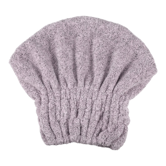 Charcoal Fiber Hair Drying Towel Strong Absorbent Lightweight Dry Cap Purple