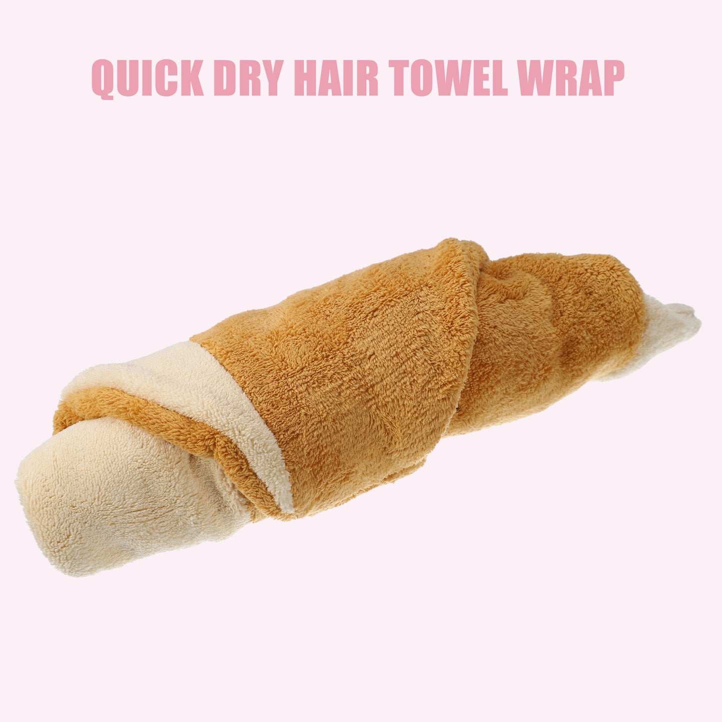 Shark Shaped Cute Hair Drying Towel Absorbent Dry Cap Towel Yellow
