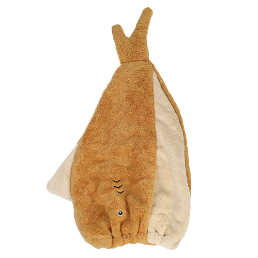 Shark Shaped Cute Hair Drying Towel Absorbent Dry Cap Towel Yellow