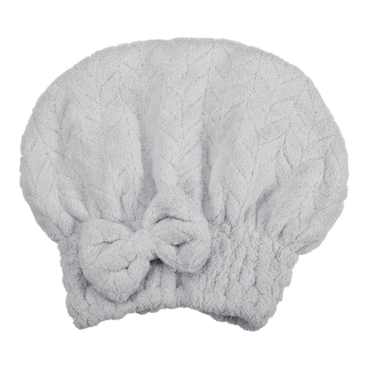 Diamond Shape Quick Drying Absorbent Hair Towel Dry Cap Gray
