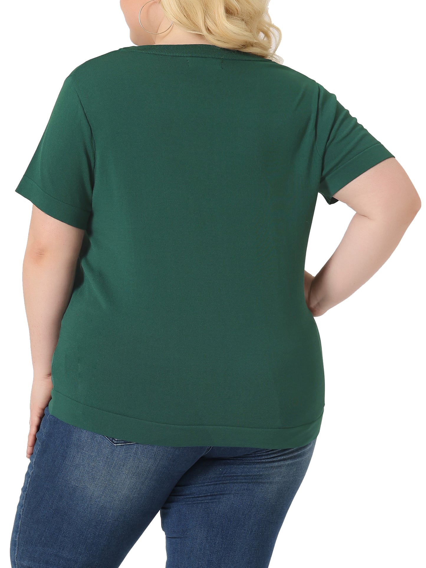 Women's Plus Size Pullover Soft Short Sleeves Top