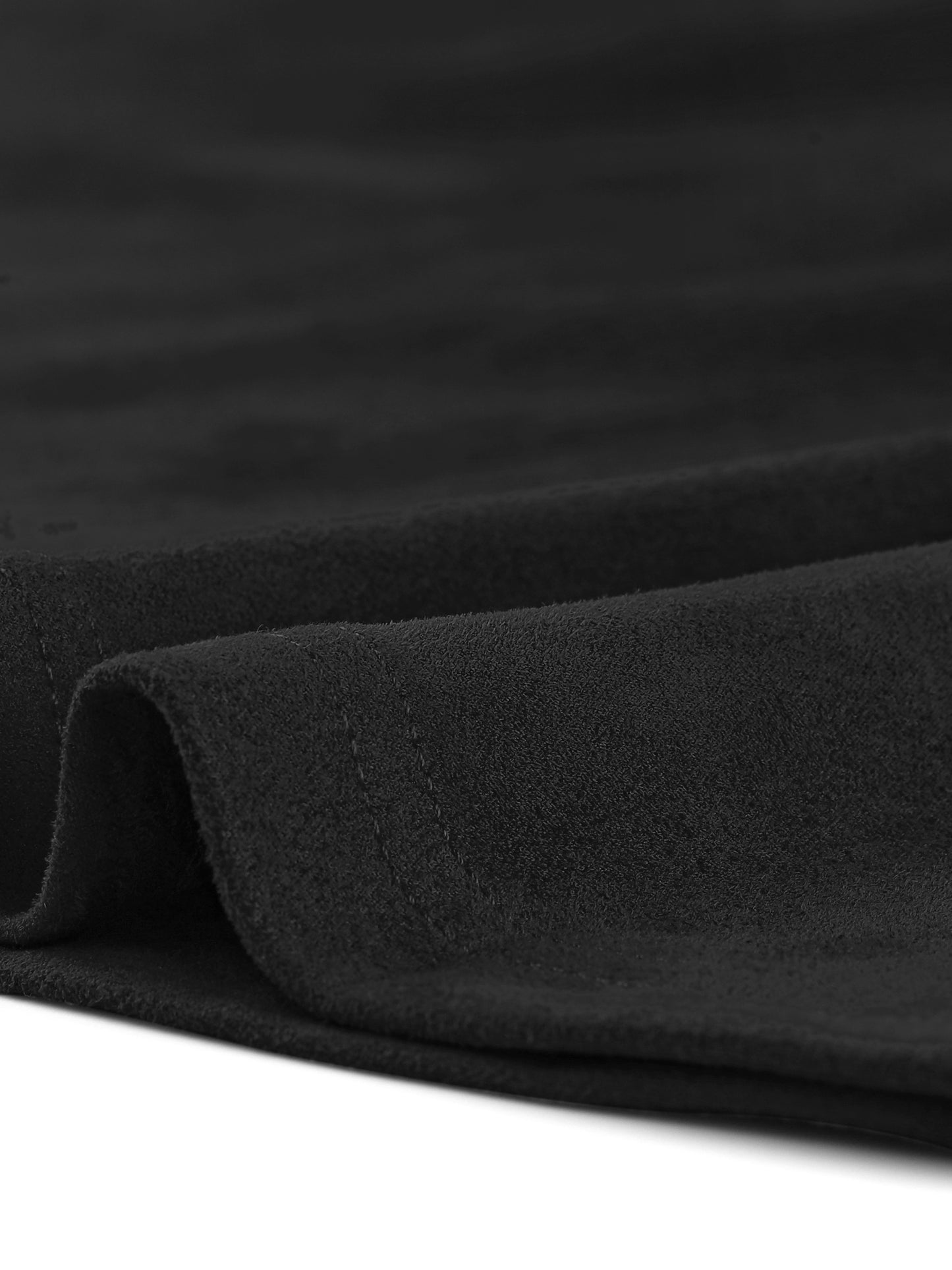 Women's Faux Suede Skirt Short Flared Mini Skater Skirt