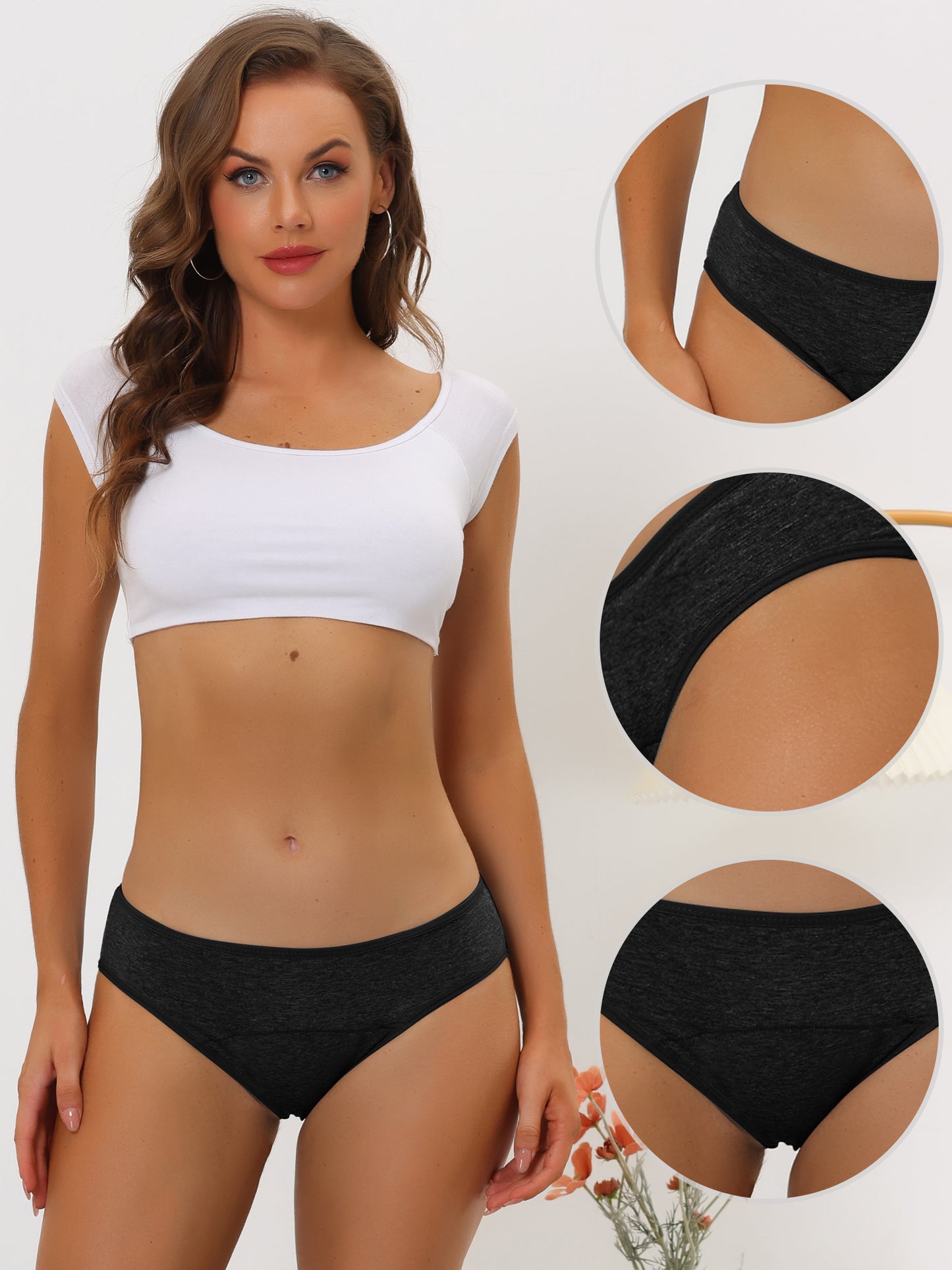 [PACK SALES] Women's 2 Pieces Underwear Mid-Rised Hipster Panties