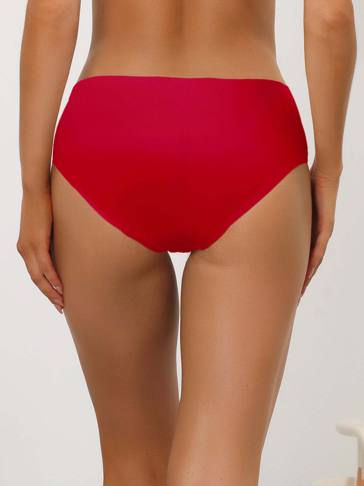 [PACK SALES] Women 2 Pieces Unlined Underwear No Show Elastic Waist Brief Panties