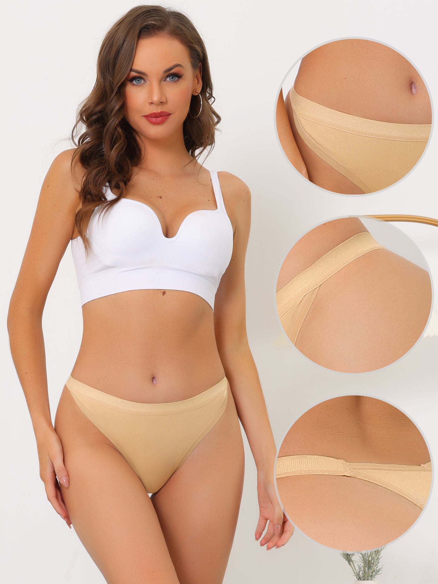 Women's Packs G-String Breathable Hi-Cut Thongs (Set of 6)