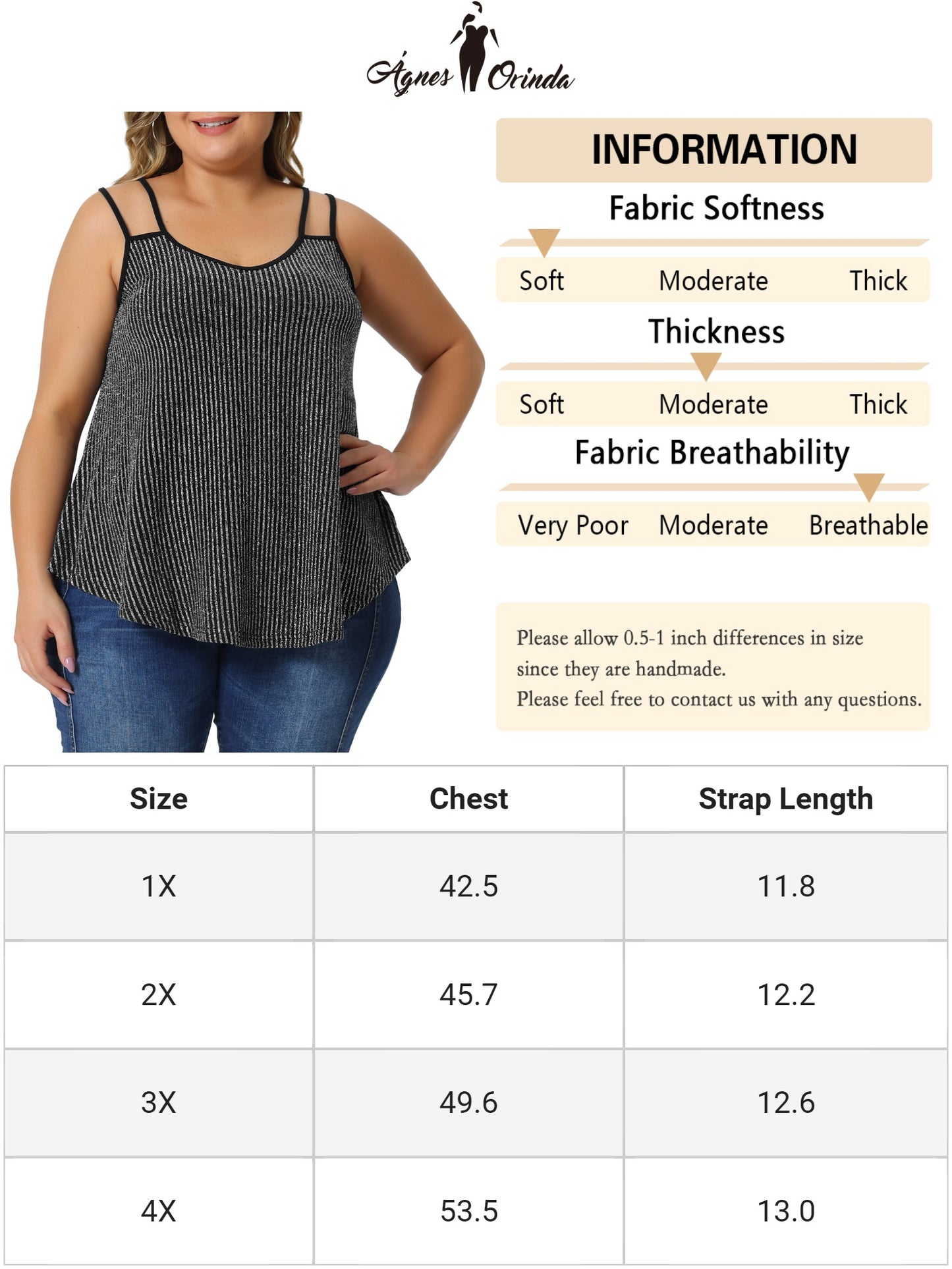 Women Plus Size Top Sleeveless V Neck Tank Cami Party Glitter Sparkle Top