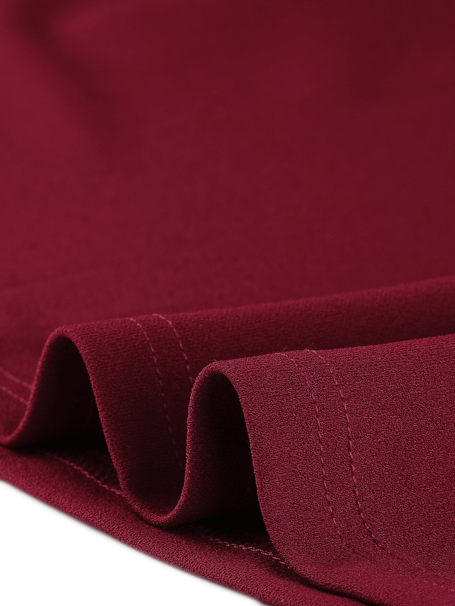 Women's Office Work Skirts Belted Waist Midi A-Line Pleated Skirt