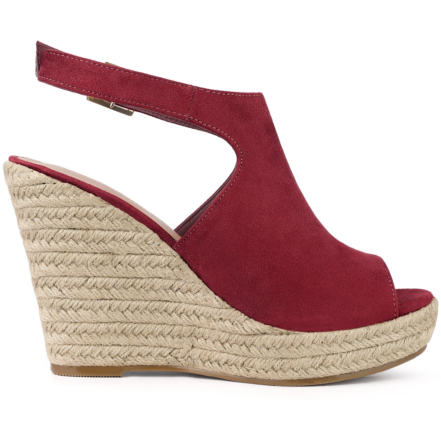 Women's Peep Toe Slingback Platform Espadrilles Wedge Heels Sandals