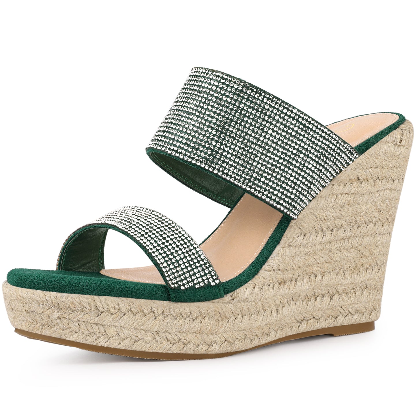 Women Platform Rhinestones Espadrille Wedge Sandals