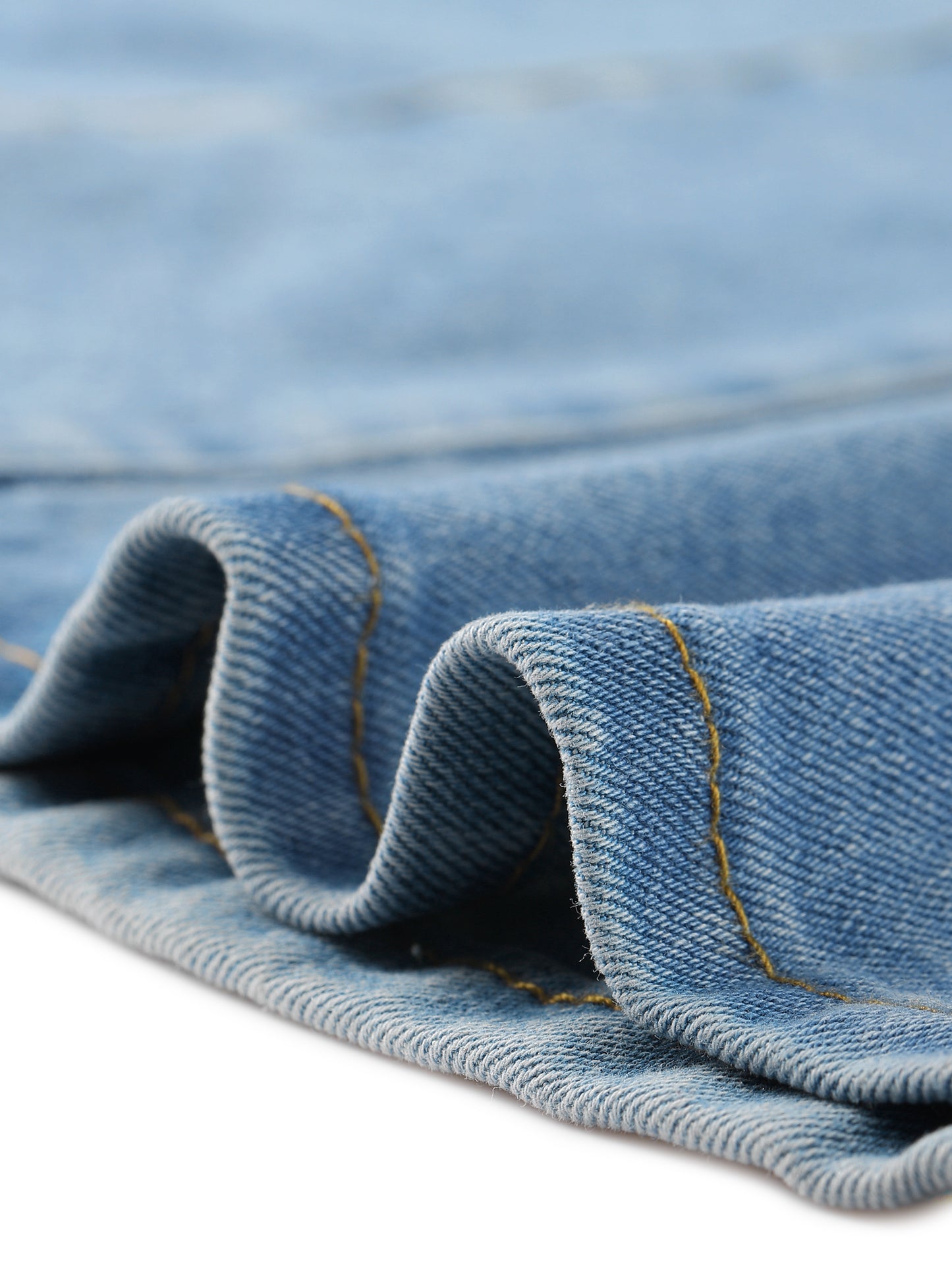 Falda vaquera midi ajustada de cintura alta con volantes y cola de pez para mujer