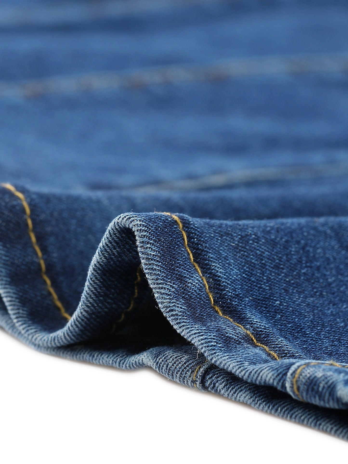 Falda vaquera midi ajustada de cintura alta con volantes y cola de pez para mujer