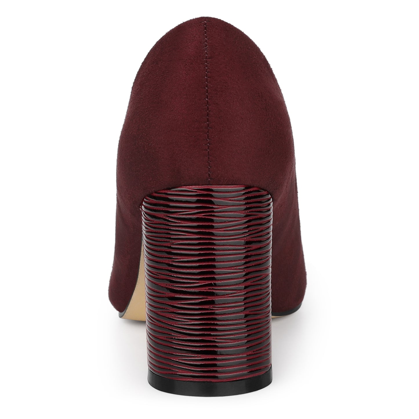 Zapatos de vestir para mujer con punta puntiaguda, sin cordones, estampado a cuadros, punta cerrada y tacón grueso