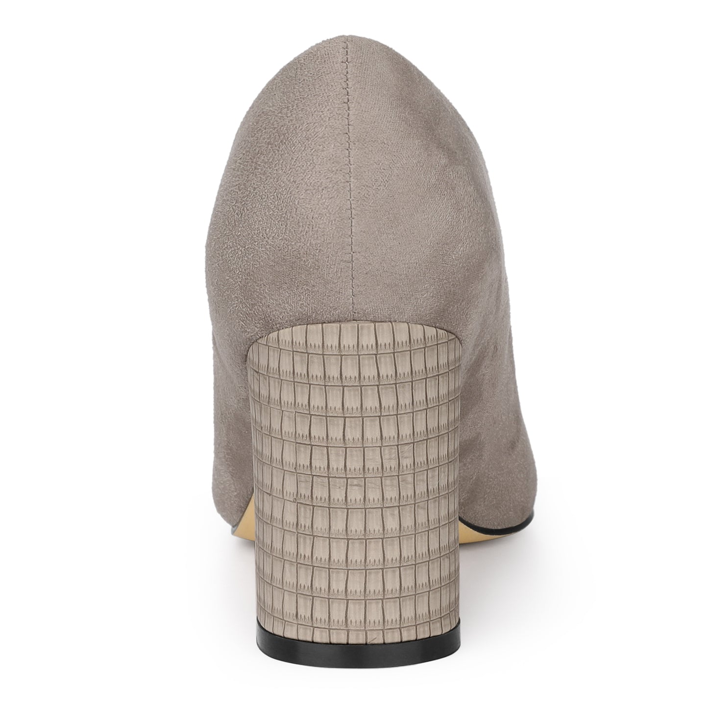 Zapatos de vestir para mujer con punta puntiaguda, sin cordones, estampado a cuadros, punta cerrada y tacón grueso