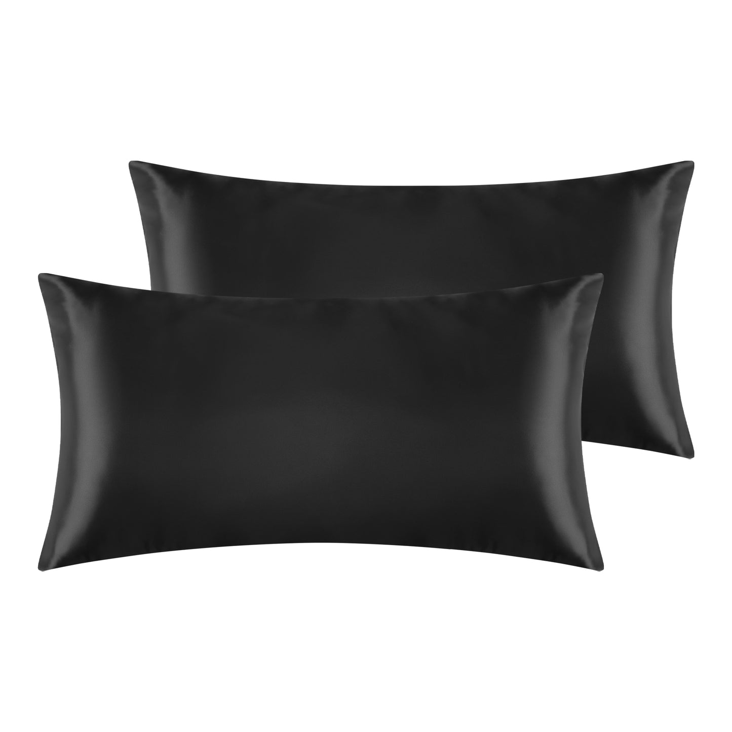 Satin Pillowcase for Hair and Skin Breathable and Soft Set of 2 with Envelope Closure