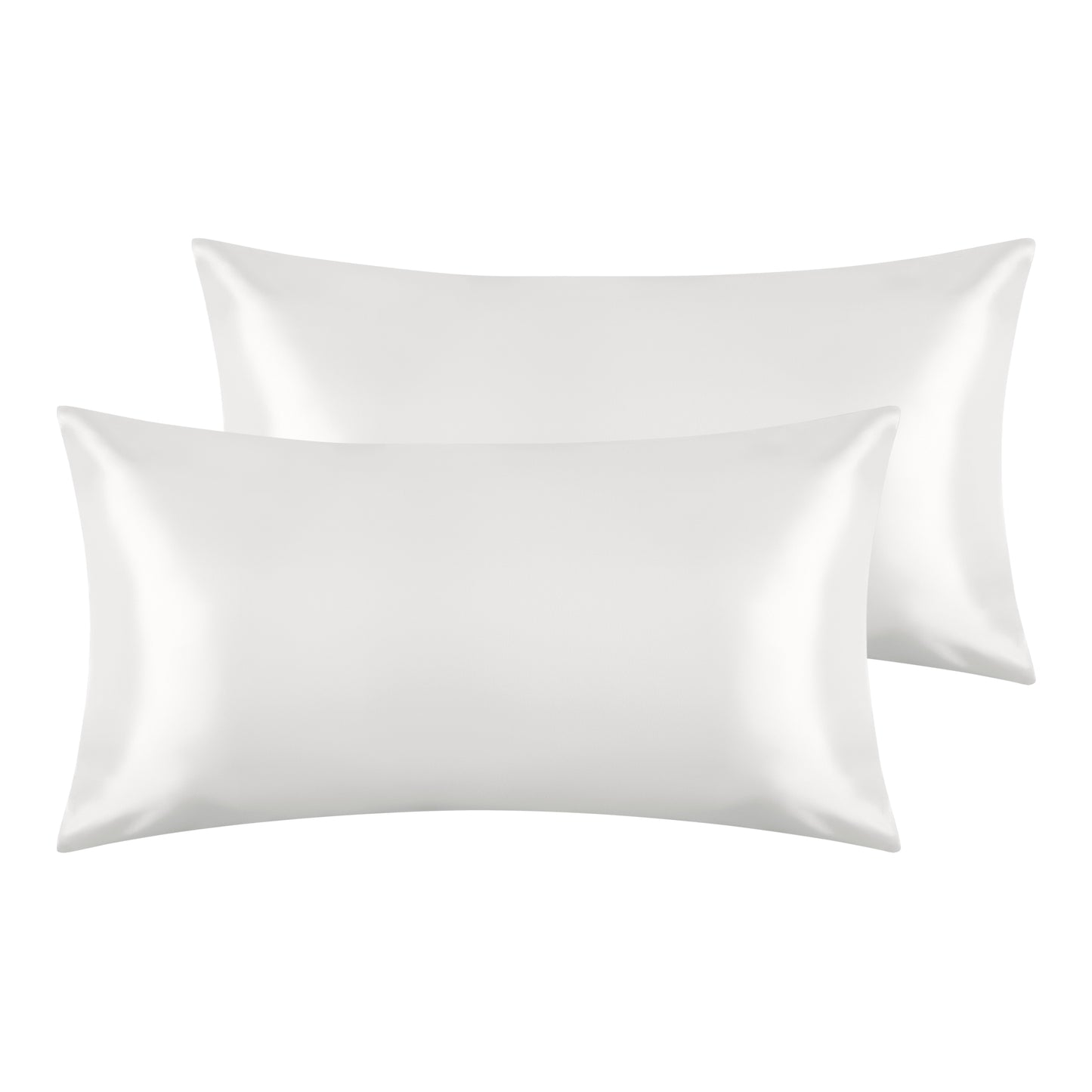 Satin Pillowcase for Hair and Skin Breathable and Soft Set of 2 with Envelope Closure