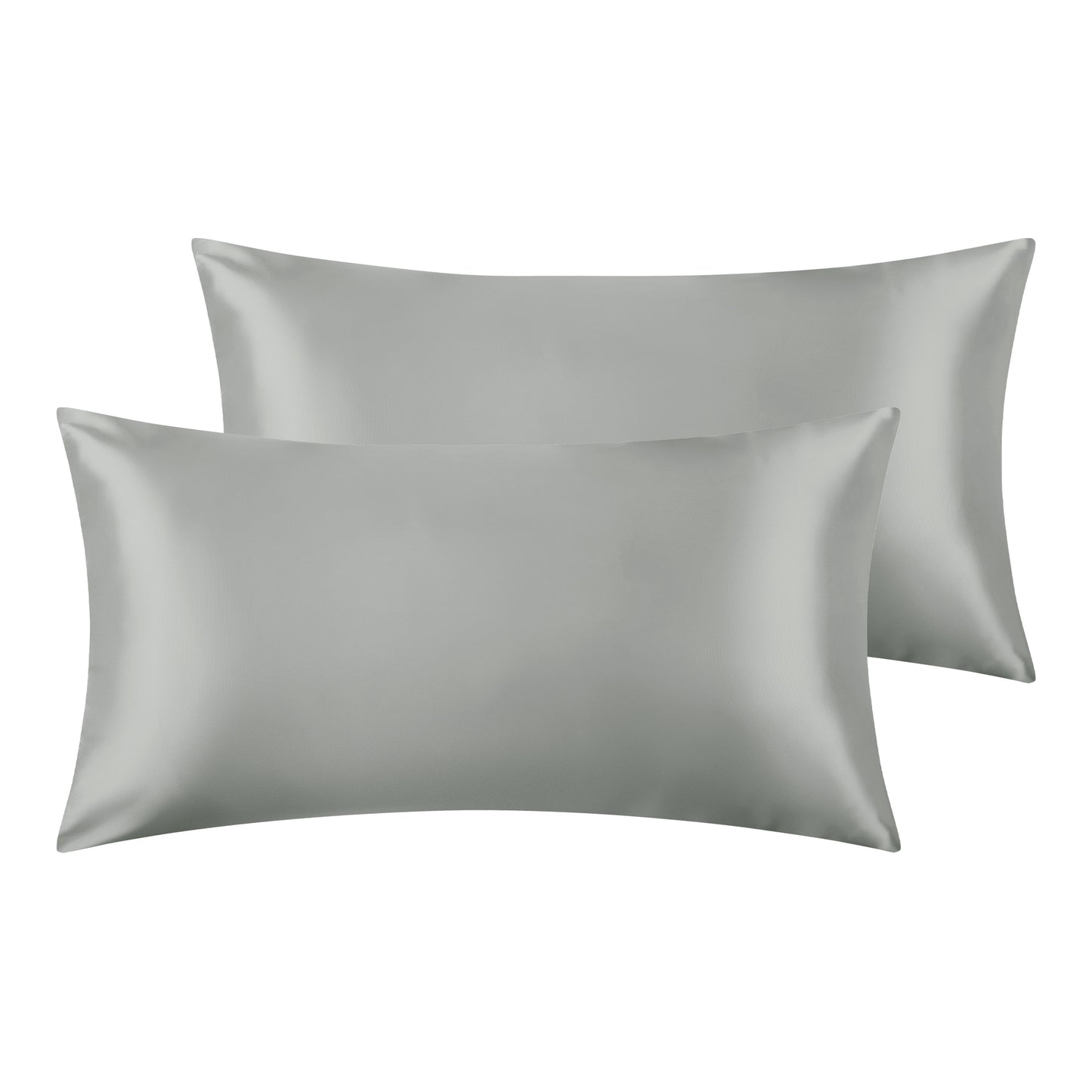 Satin Pillowcase for Hair and Skin Breathable and Soft Set of 2 with Envelope Closure