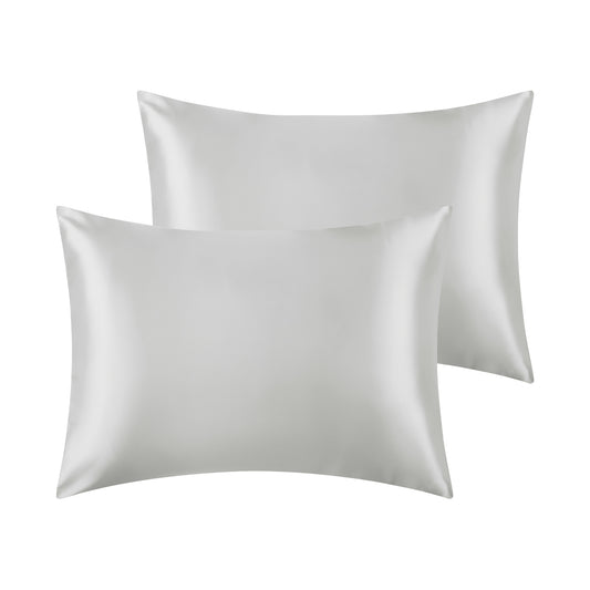 Satin Pillowcase for Hair and Skin Breathable and Soft Set of 2 with Envelope Closure