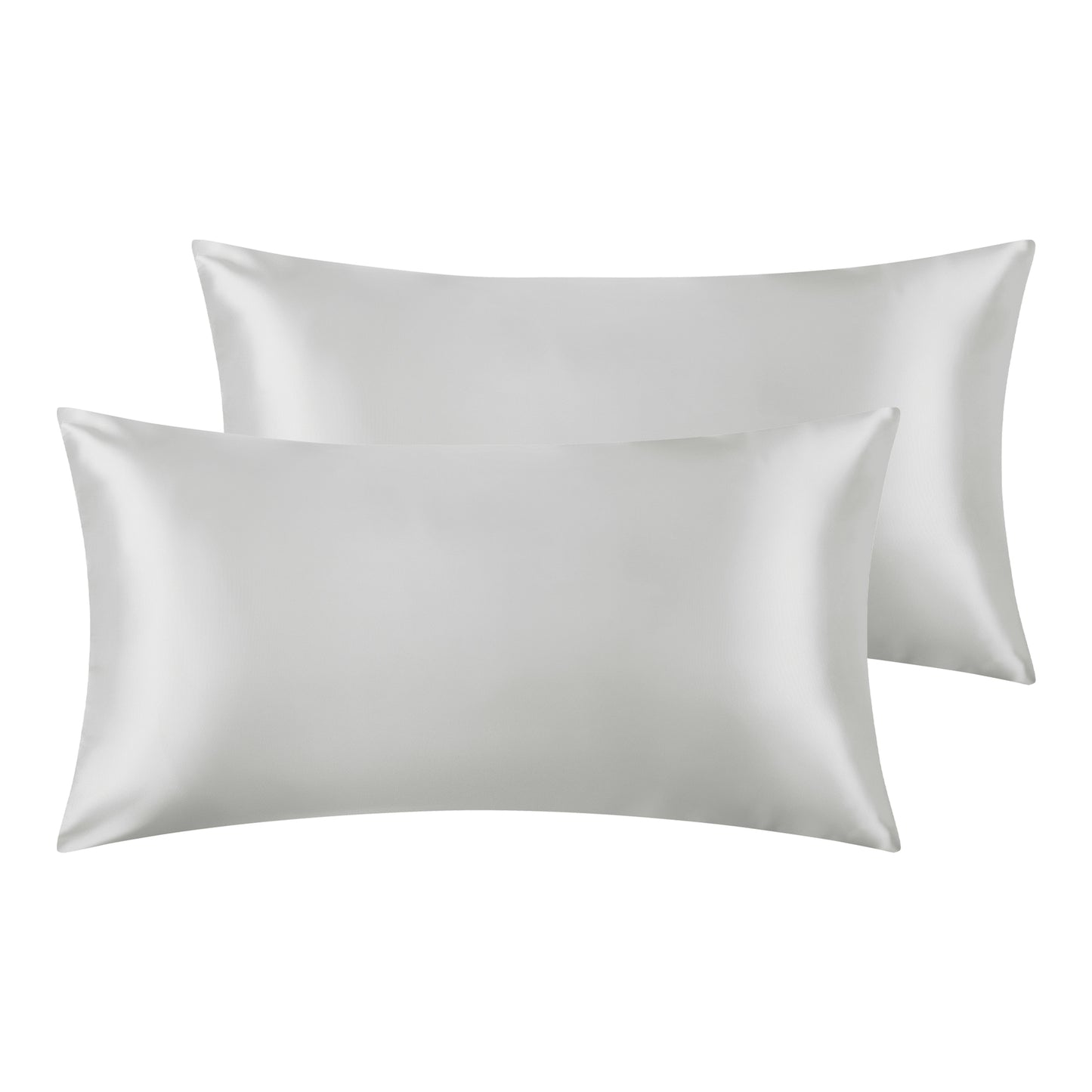 Satin Pillowcase for Hair and Skin Breathable and Soft Set of 2 with Envelope Closure