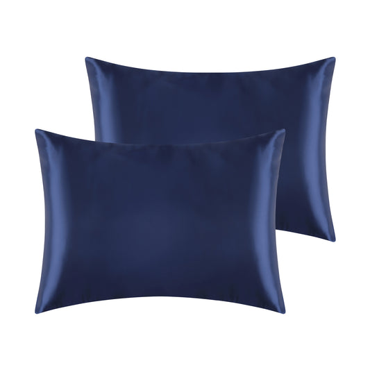Satin Pillowcase for Hair and Skin Breathable and Soft Set of 2 with Envelope Closure