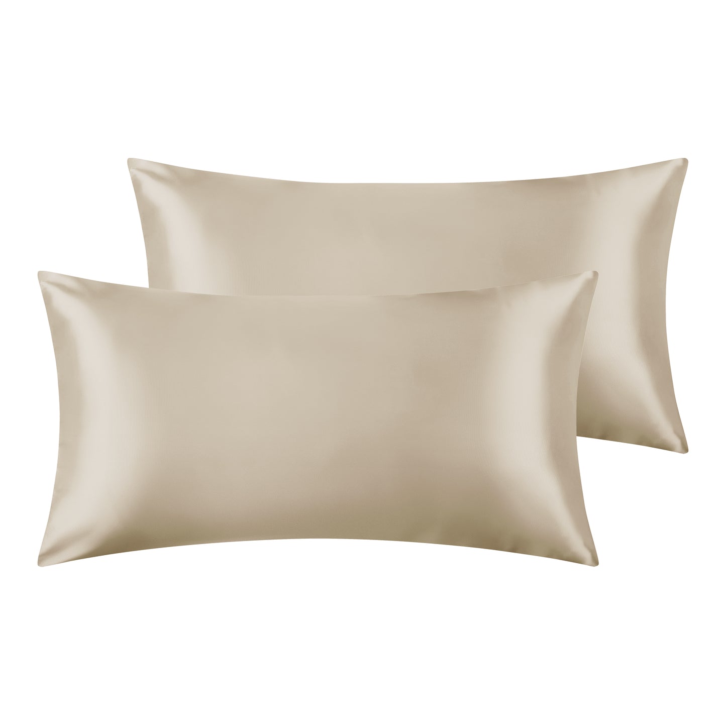 Satin Pillowcase for Hair and Skin Breathable and Soft Set of 2 with Envelope Closure
