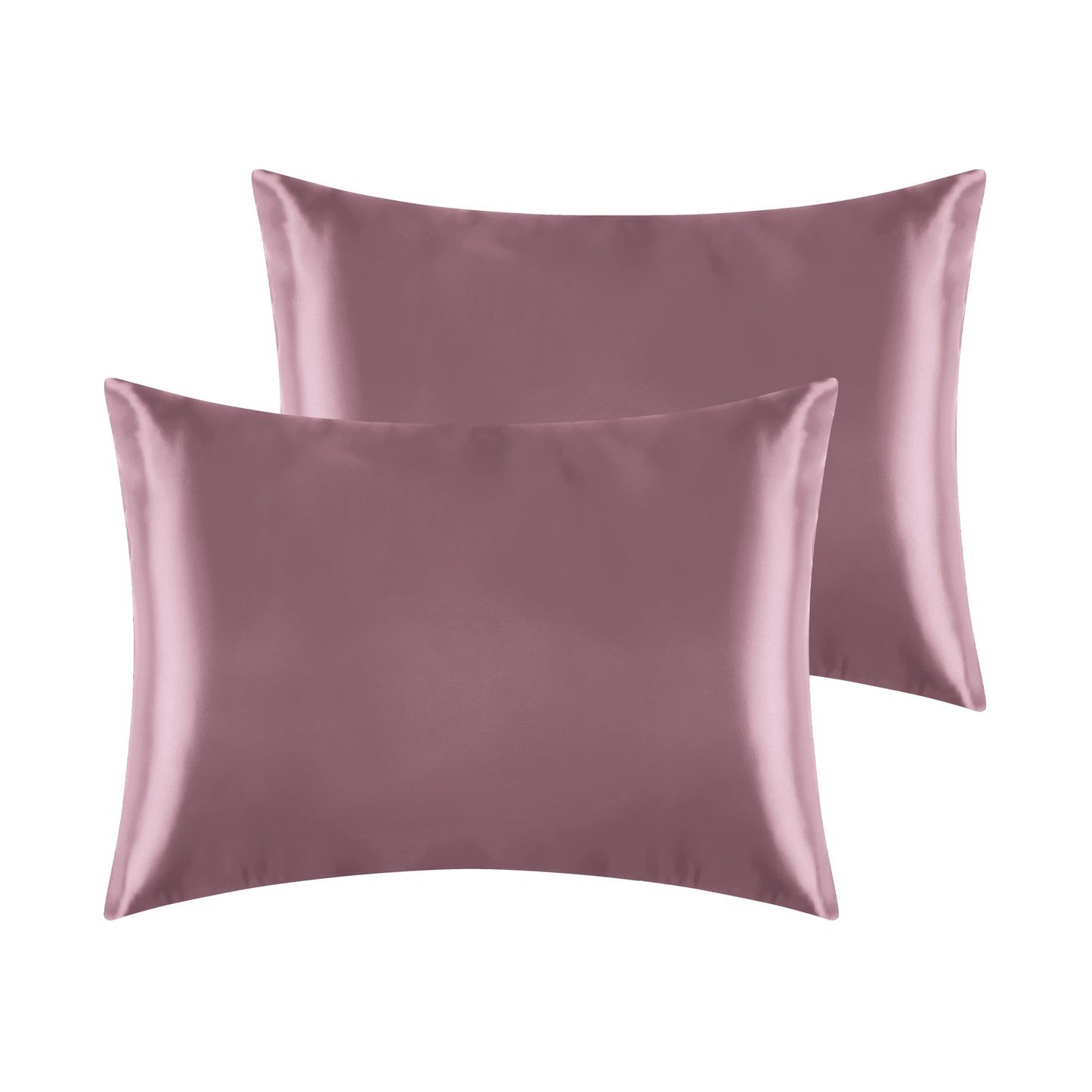 Satin Pillowcase for Hair and Skin Breathable and Soft Set of 2 with Envelope Closure