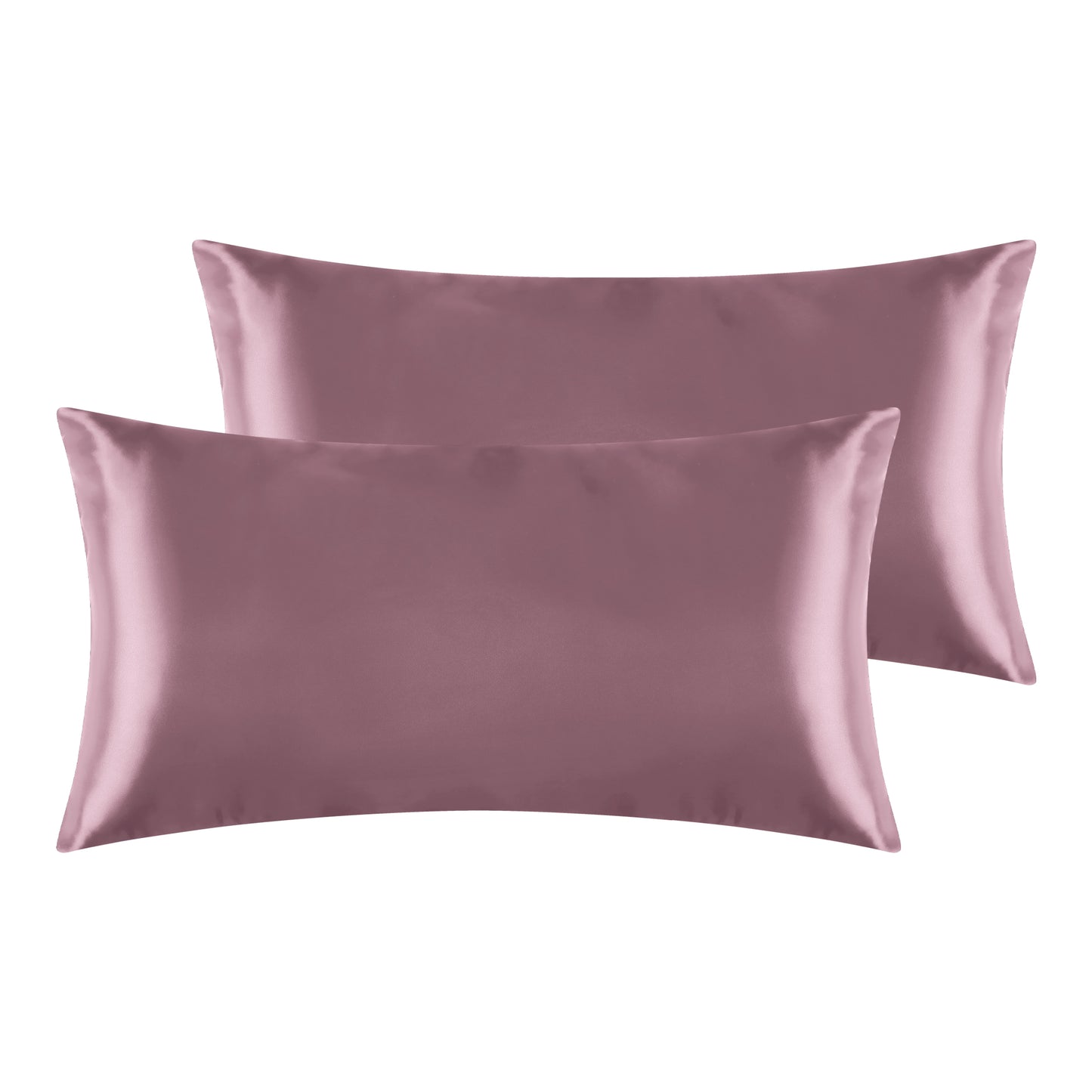 Satin Pillowcase for Hair and Skin Breathable and Soft Set of 2 with Envelope Closure