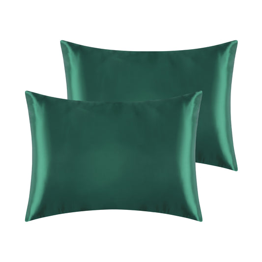 Satin Pillowcase for Hair and Skin Breathable and Soft Set of 2 with Envelope Closure