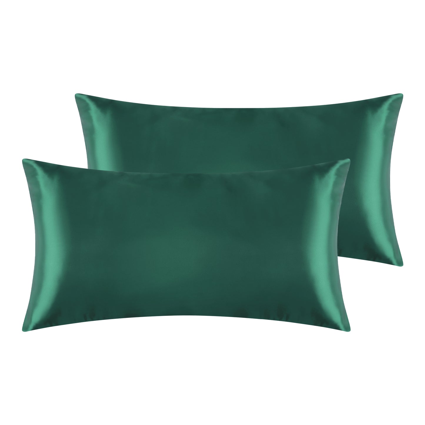 Satin Pillowcase for Hair and Skin Breathable and Soft Set of 2 with Envelope Closure