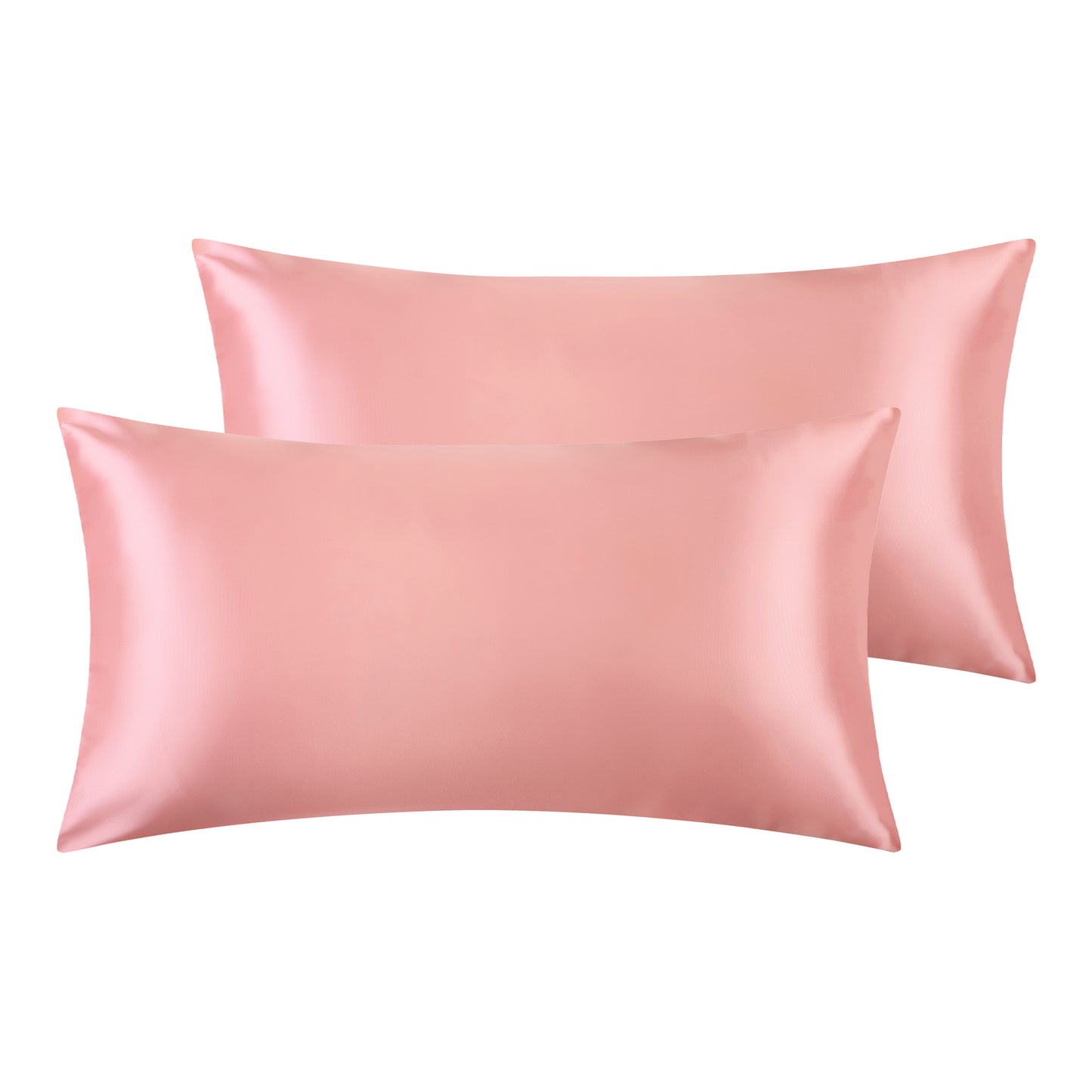 Satin Pillowcase for Hair and Skin Breathable and Soft Set of 2 with Envelope Closure