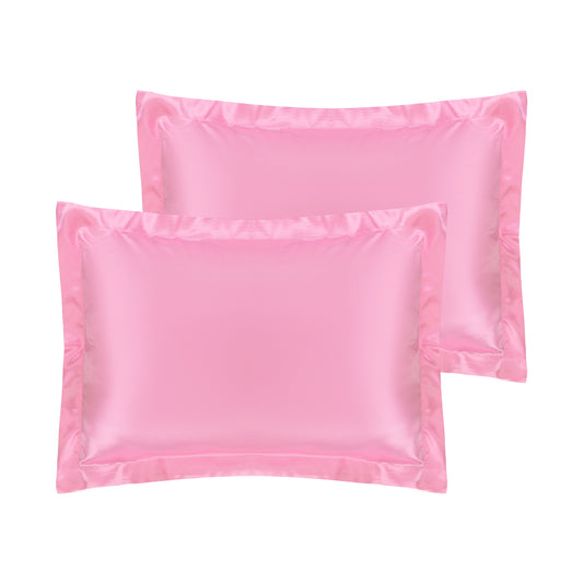 Satin Pillowcase for Hair and Skin Soft and Smooth Set of 2 with Envelope Closure