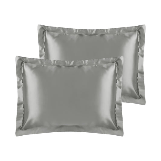 Satin Pillowcase for Hair and Skin Soft and Smooth Set of 2 with Envelope Closure
