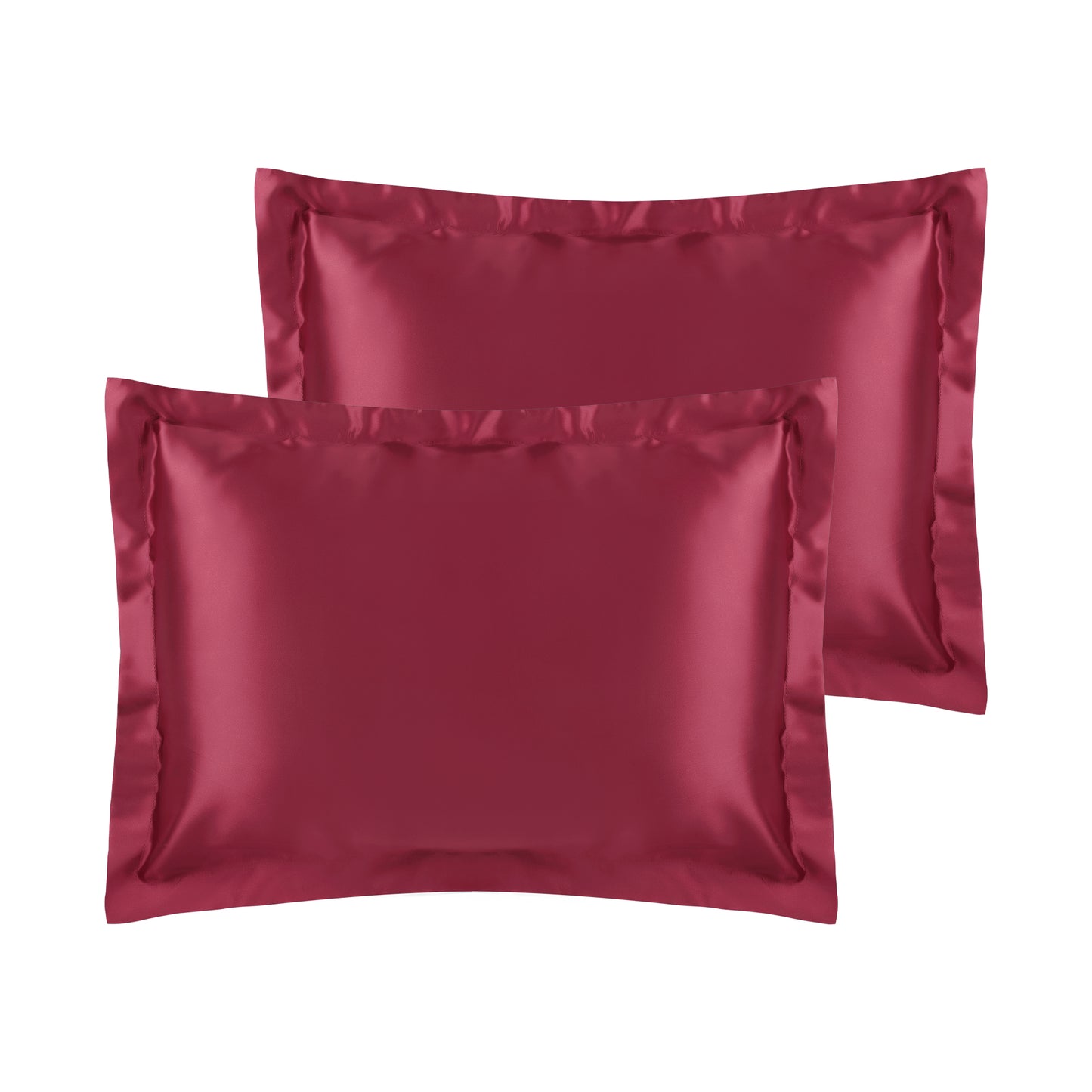 Satin Pillowcase for Hair and Skin Soft and Smooth Set of 2 with Envelope Closure
