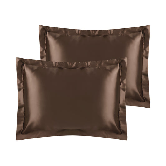 Satin Pillowcase for Hair and Skin Soft and Smooth Set of 2 with Envelope Closure