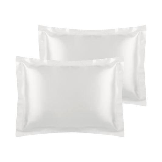 Satin Pillowcase for Hair and Skin Soft and Smooth Set of 2 with Envelope Closure