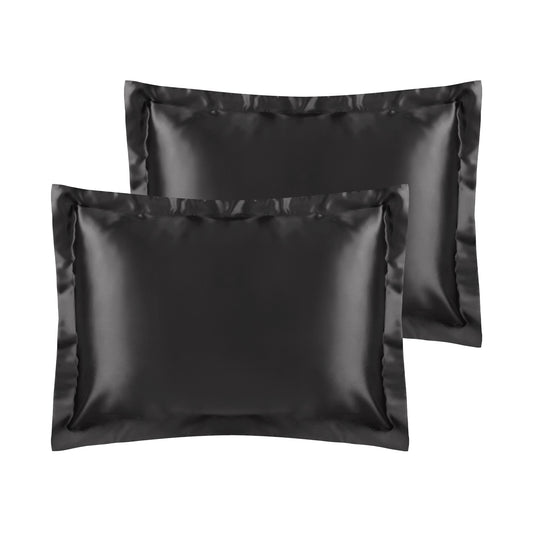 Satin Pillowcase for Hair and Skin Soft and Smooth Set of 2 with Envelope Closure
