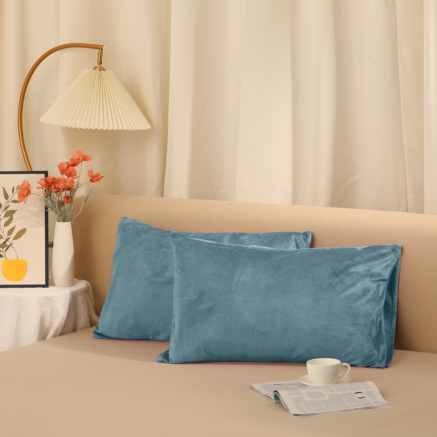 Velvet Pillowcases with Envelope Closure Set of 2 Soft and Durable, Gifts for Women