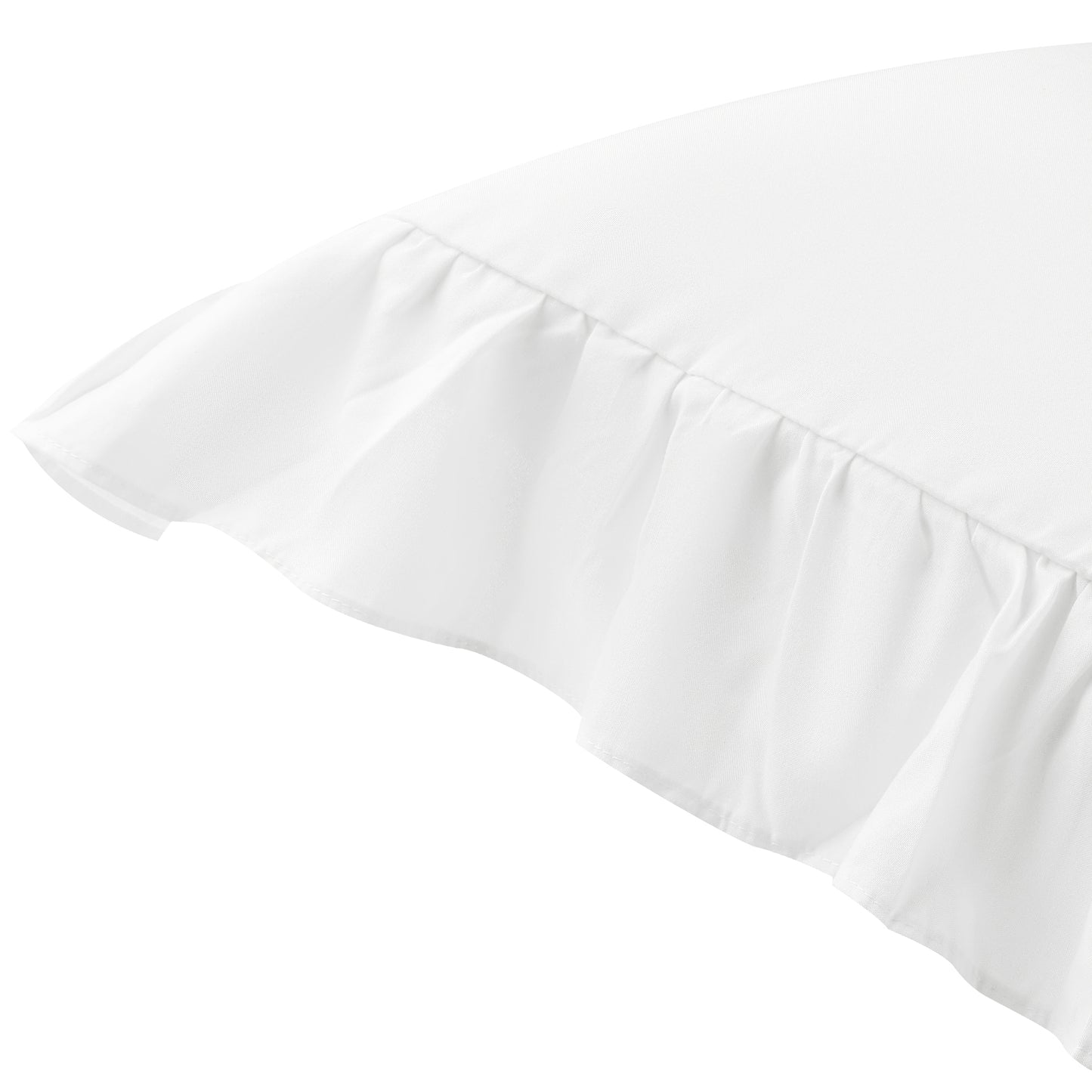 Single Layer Ruffled Pillowcase Standard Set of 2 with Envelope Closure, Birthday Gifts for Friends